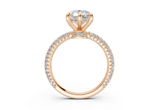 Acacia Pave 3.6mm Enagaement Ring