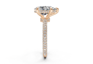 Acacia Pave 3.6mm Enagaement Ring