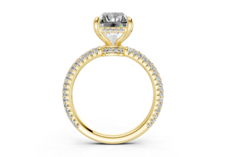 Acacia Pave 3.6mm Enagaement Ring