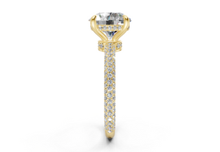 Acacia Pave 3.6mm Enagaement Ring