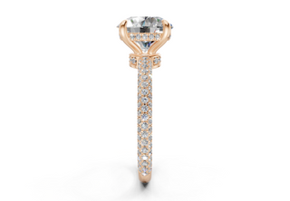 Acacia Pave 2.2mm Enagaement Ring