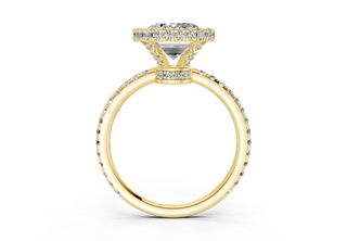 Anemone Pave 2.2mm Enagaement Ring