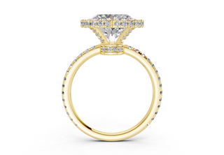 Anemone Pave 2.2mm Enagaement Ring