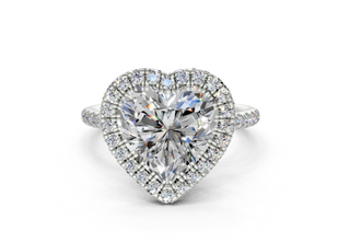 Anemone Pave 2.2mm Enagaement Ring