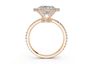 Anemone Pave 2.2mm Enagaement Ring