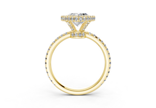 Anemone Pave 2.2mm Enagaement Ring