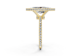 Anemone Pave 2.2mm Enagaement Ring