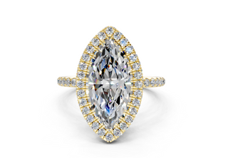 Anemone Pave 2.2mm Enagaement Ring