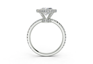 Anemone Pave 2.2mm Enagaement Ring