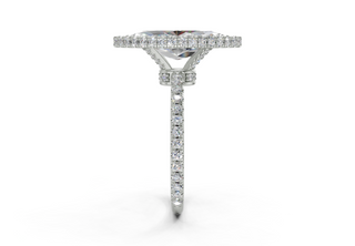 Anemone Pave 2.2mm Enagaement Ring