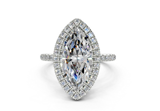 Anemone Pave 2.2mm Enagaement Ring