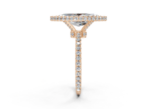 Anemone Pave 2.2mm Enagaement Ring