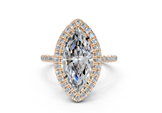 Anemone Pave 2.2mm Enagaement Ring