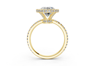 Anemone Pave 2.2mm Enagaement Ring