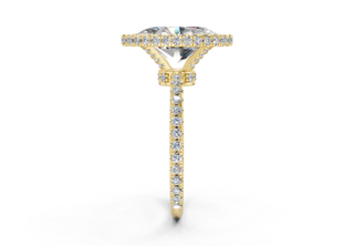 Anemone Pave 2.2mm Enagaement Ring