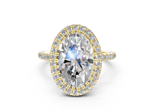 Anemone Pave 2.2mm Enagaement Ring