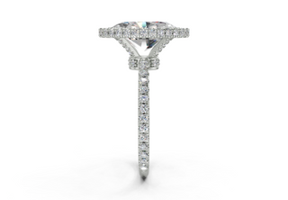 Anemone Pave 2.2mm Enagaement Ring