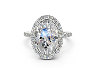 Anemone Pave 2.2mm Enagaement Ring