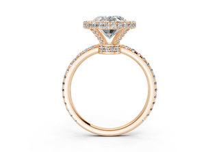 Anemone Pave 2.2mm Enagaement Ring