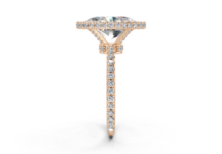 Anemone Pave 2.2mm Enagaement Ring