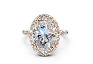 Anemone Pave 2.2mm Enagaement Ring