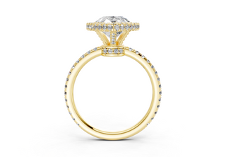 Anemone Pave 2.2mm Enagaement Ring