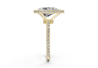 Anemone Pave 2.2mm Enagaement Ring