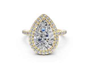 Anemone Pave 2.2mm Enagaement Ring