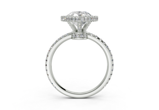 Anemone Pave 2.2mm Enagaement Ring