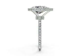 Anemone Pave 2.2mm Enagaement Ring