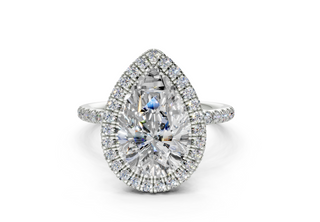 Anemone Pave 2.2mm Enagaement Ring