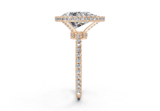 Anemone Pave 2.2mm Enagaement Ring