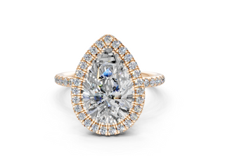 Anemone Pave 2.2mm Enagaement Ring