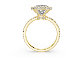 Anemone Pave 2.2mm Enagaement Ring