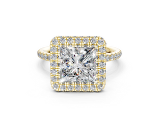 Anemone Pave 2.2mm Enagaement Ring