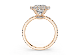 Anemone Pave 2.2mm Enagaement Ring