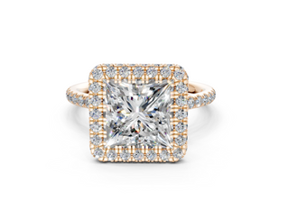 Anemone Pave 2.2mm Enagaement Ring