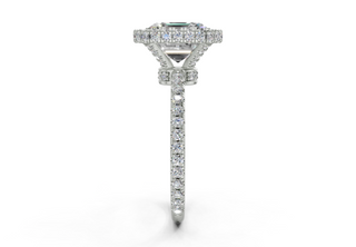 Anemone Pave 2.2mm Enagaement Ring