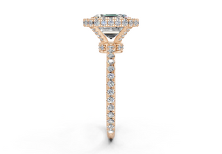 Anemone Pave 2.2mm Enagaement Ring