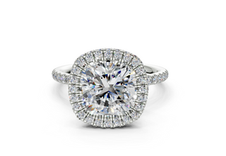 Anemone Pave 2.2mm Enagaement Ring