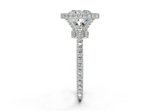 Anemone Pave 2.2mm Enagaement Ring