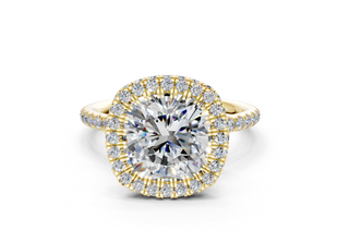 Anemone Pave 2.2mm Enagaement Ring