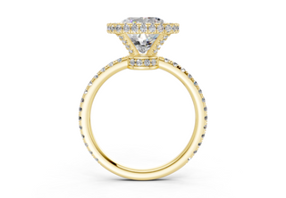 Anemone Pave 2.2mm Enagaement Ring