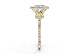 Anemone Pave 2.2mm Enagaement Ring