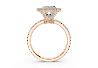 Anemone Pave 2.2mm Enagaement Ring