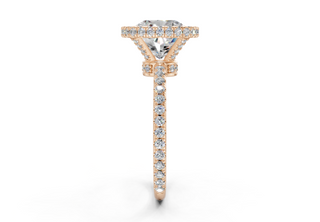 Anemone Pave 2.2mm Enagaement Ring