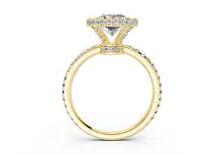 Anemone Pave 2.2mm Enagaement Ring