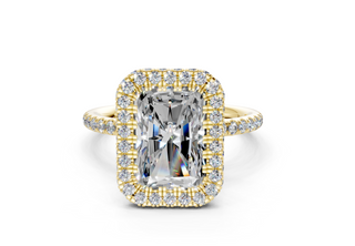 Anemone Pave 2.2mm Enagaement Ring