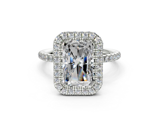 Anemone Pave 2.2mm Enagaement Ring