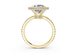 Anemone Pave 2.2mm Enagaement Ring